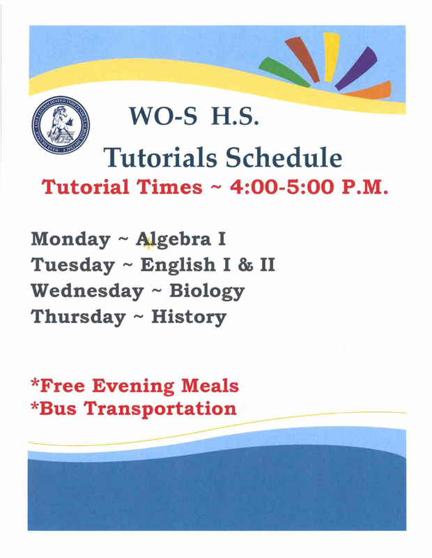 WOS-HS Tutorials Schedule