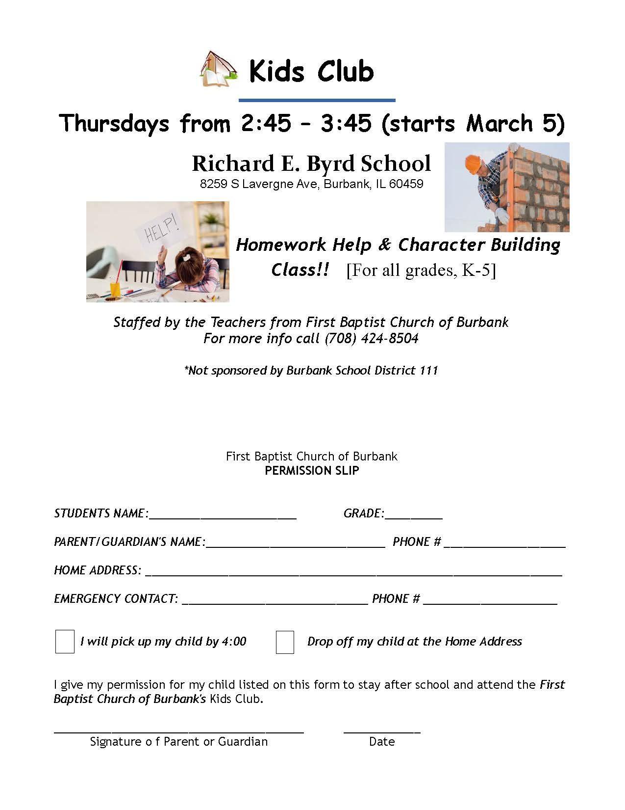 FBC Kids Club at Byrd