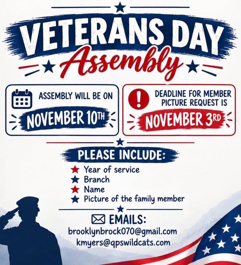 Veterans Day Assembly poster