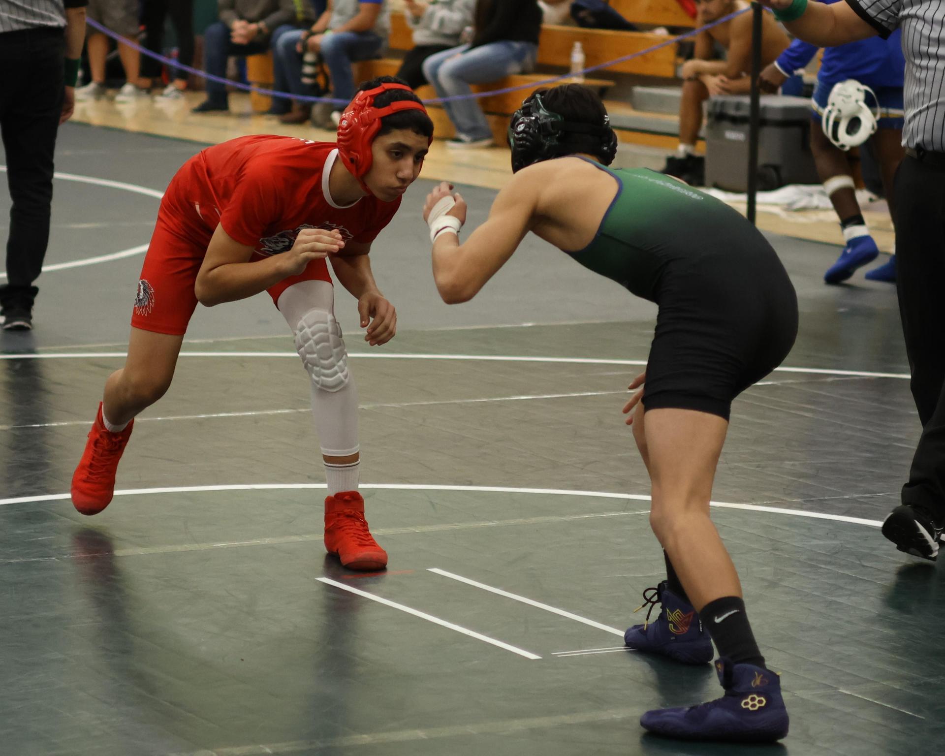 Boys wrestling in the Liberty Duals event 168