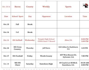 weekly athletics