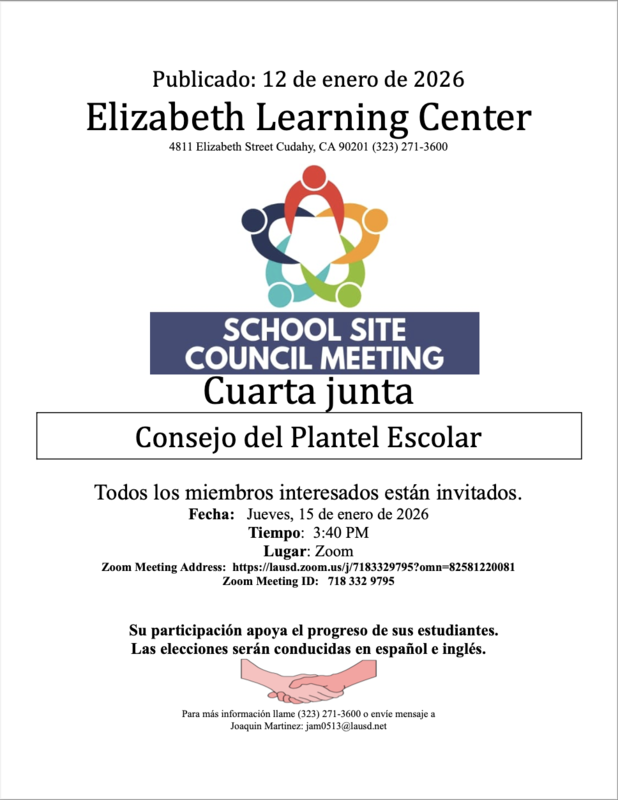 Junta de Consejo del Plantel Escolar