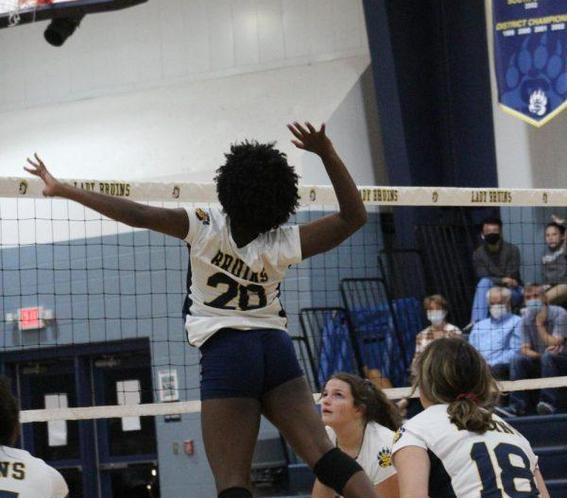 volleyball player jumping to net
