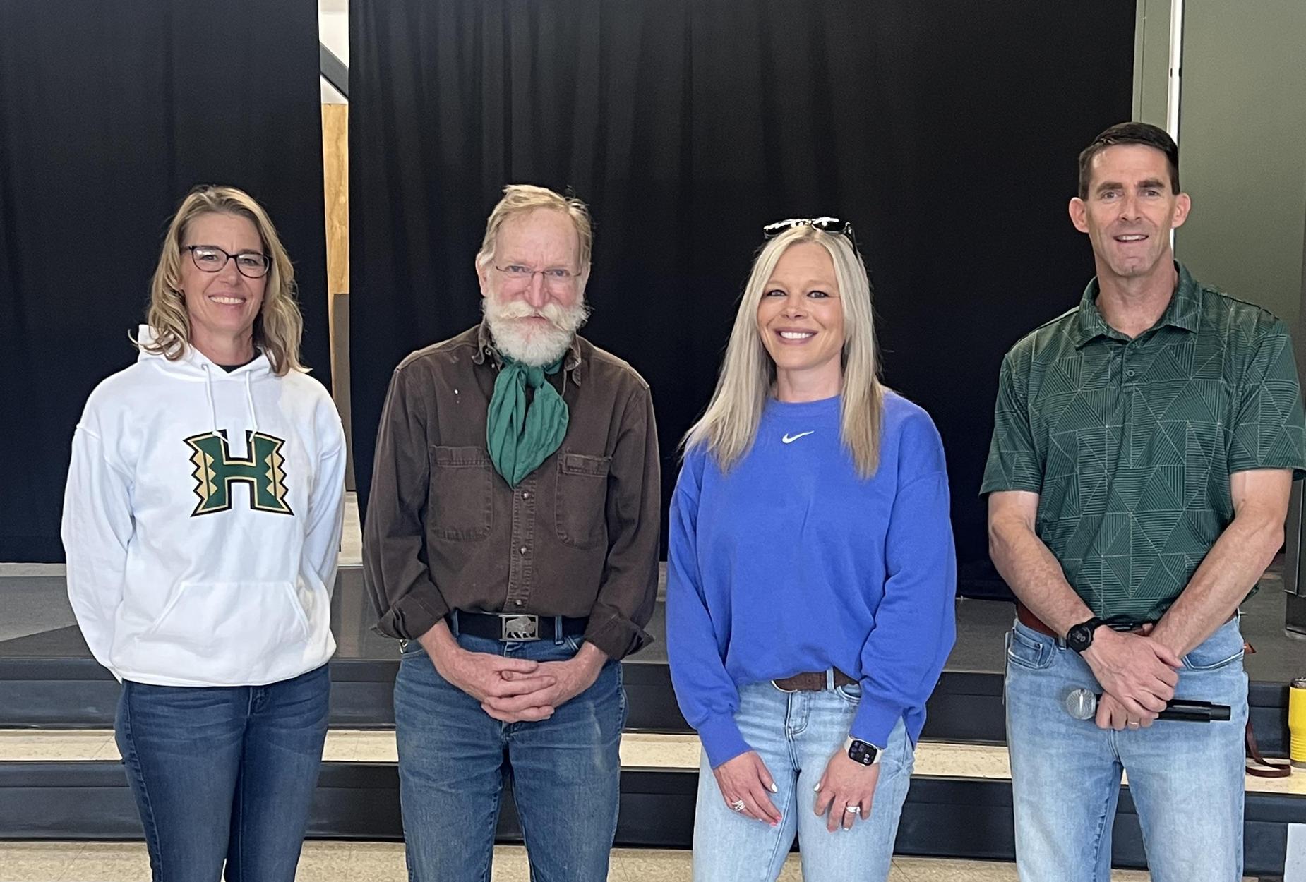 Retiree with School Board Staff