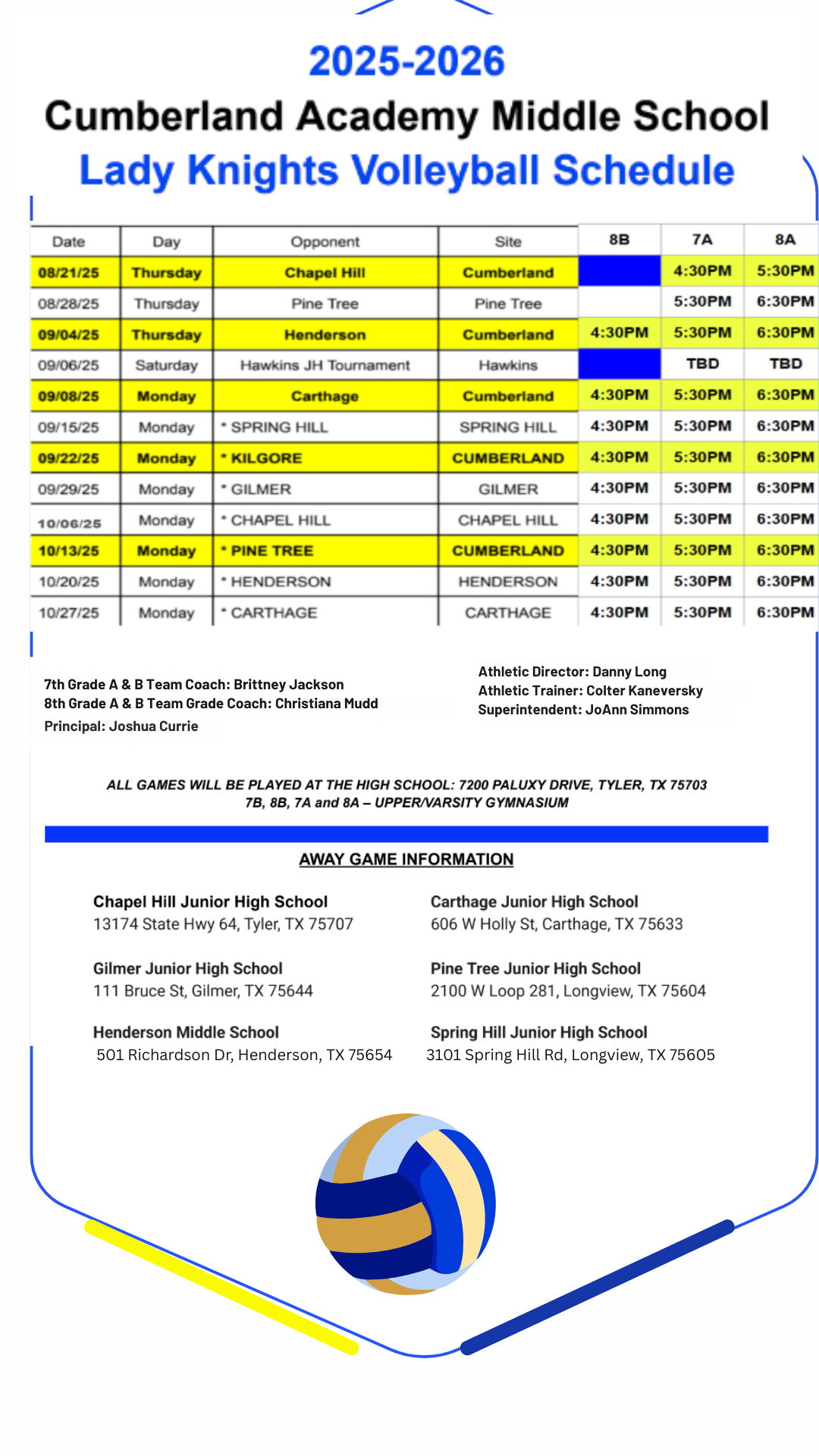 cams volleyball schedule