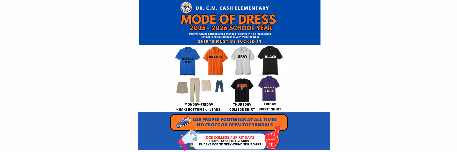 2025-2026 MODE OF DRESS