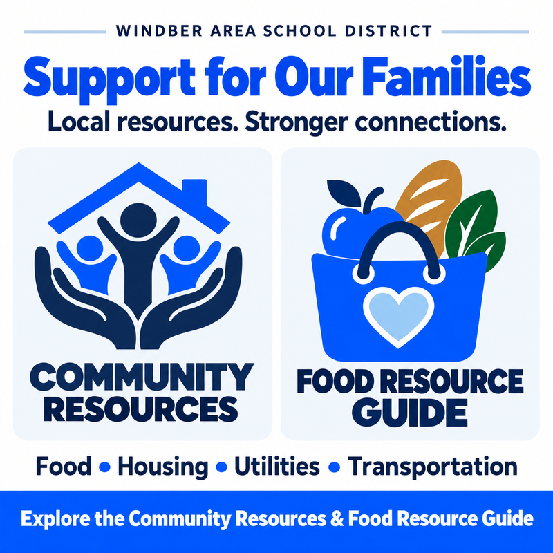 Food and community resources graphic