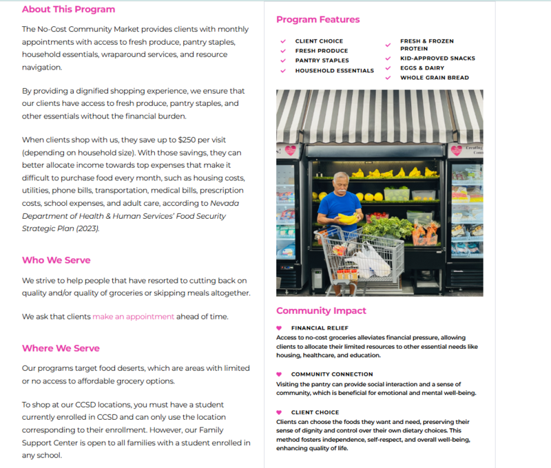 No-Cost Community Markets