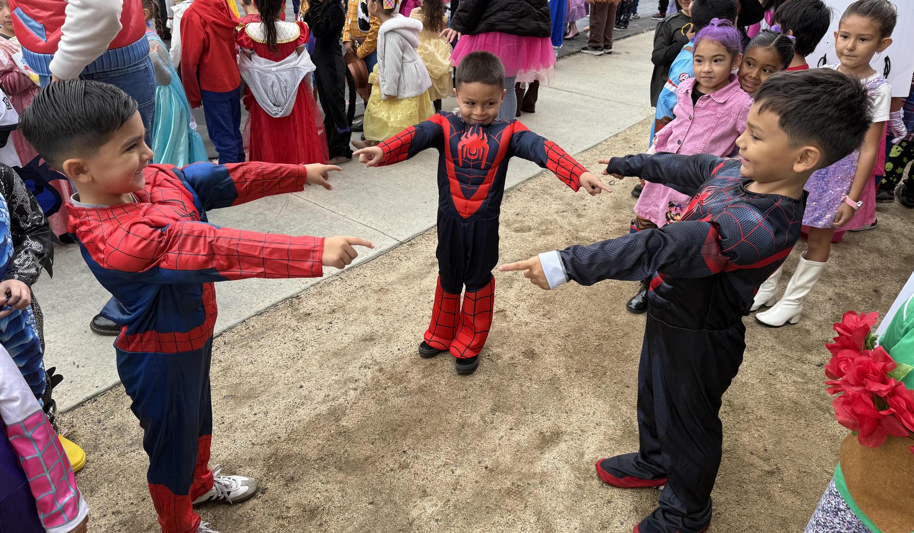 Spider Men at the Character Parade