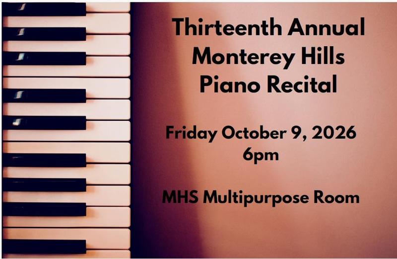 13th Annual Piano Recital - Fri. Oct. 9 Featured Photo