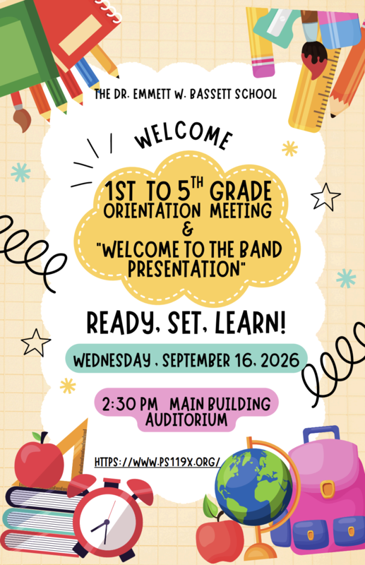 1st to 5th Grade Orientation Meeting Flyer 9 16 2026