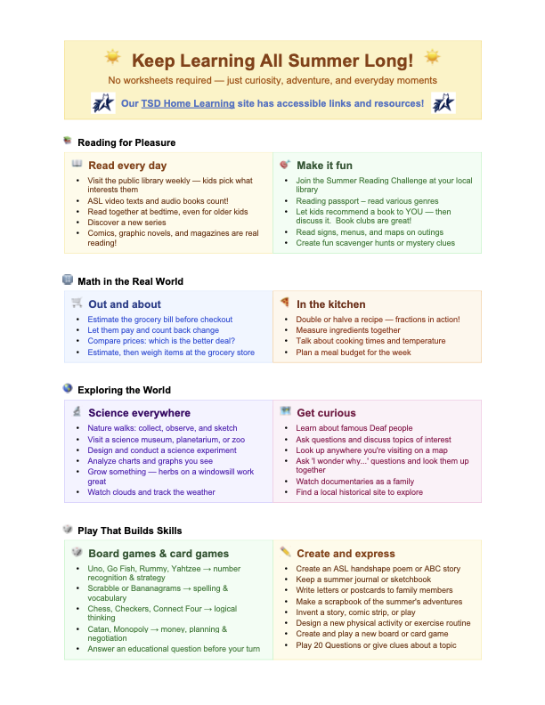 Keep Learning All Summer Long!