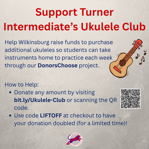 supporting Turner Intermediate's Ukulele Club Flyer