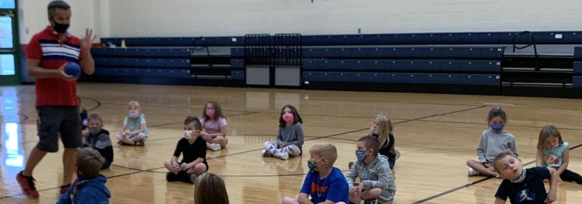 OPES students in Mr. Trivette's PE class