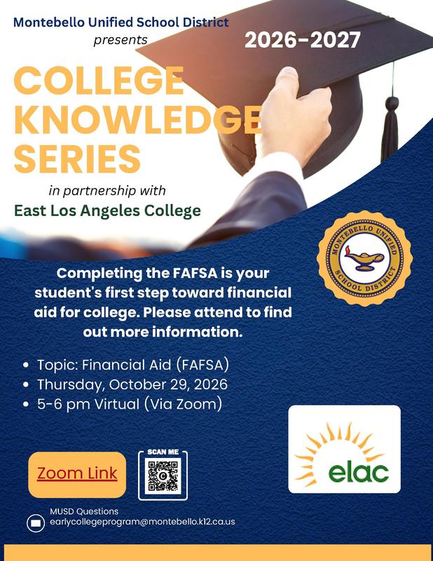 College Knowledge Series FAFSA Flyer