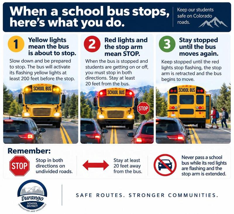 When a school bus stops, here's what you do.