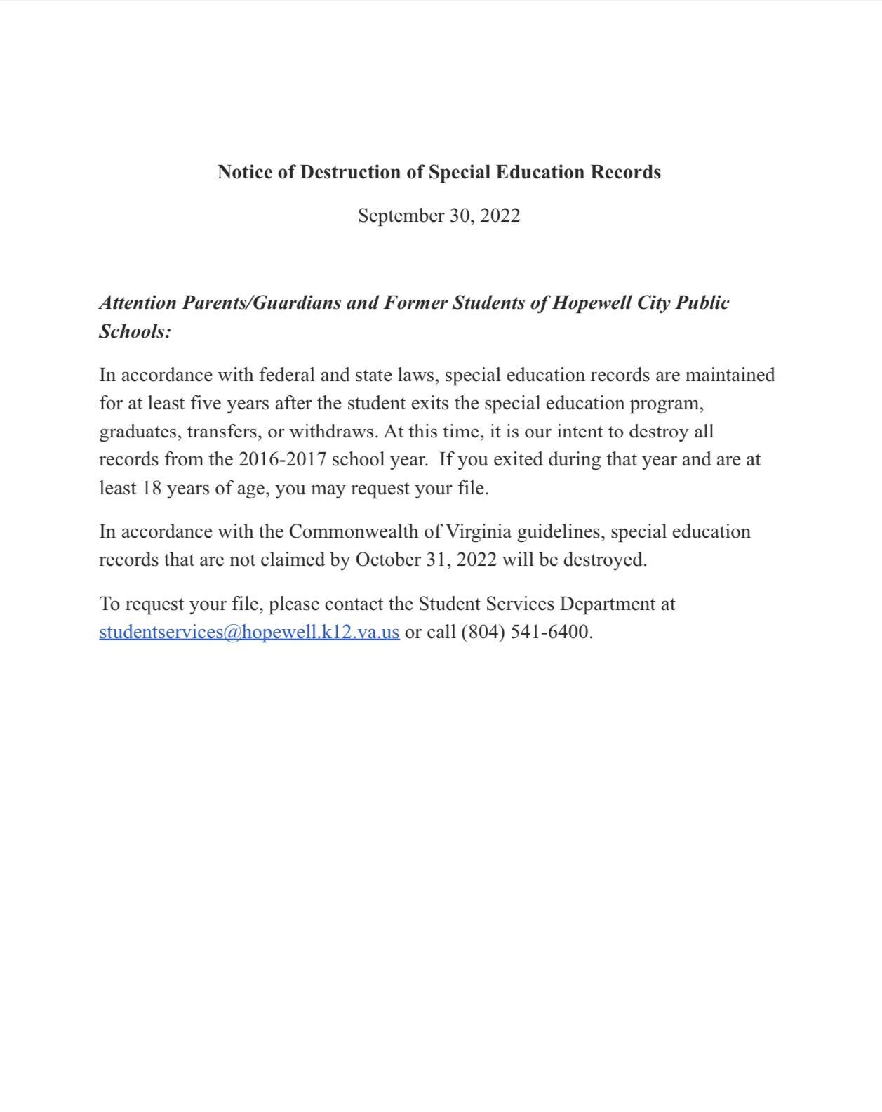 Hopewell City Public Schools