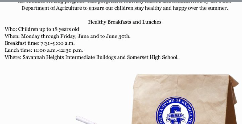 Program details for Healthy Breakfasts and Lunches for children.