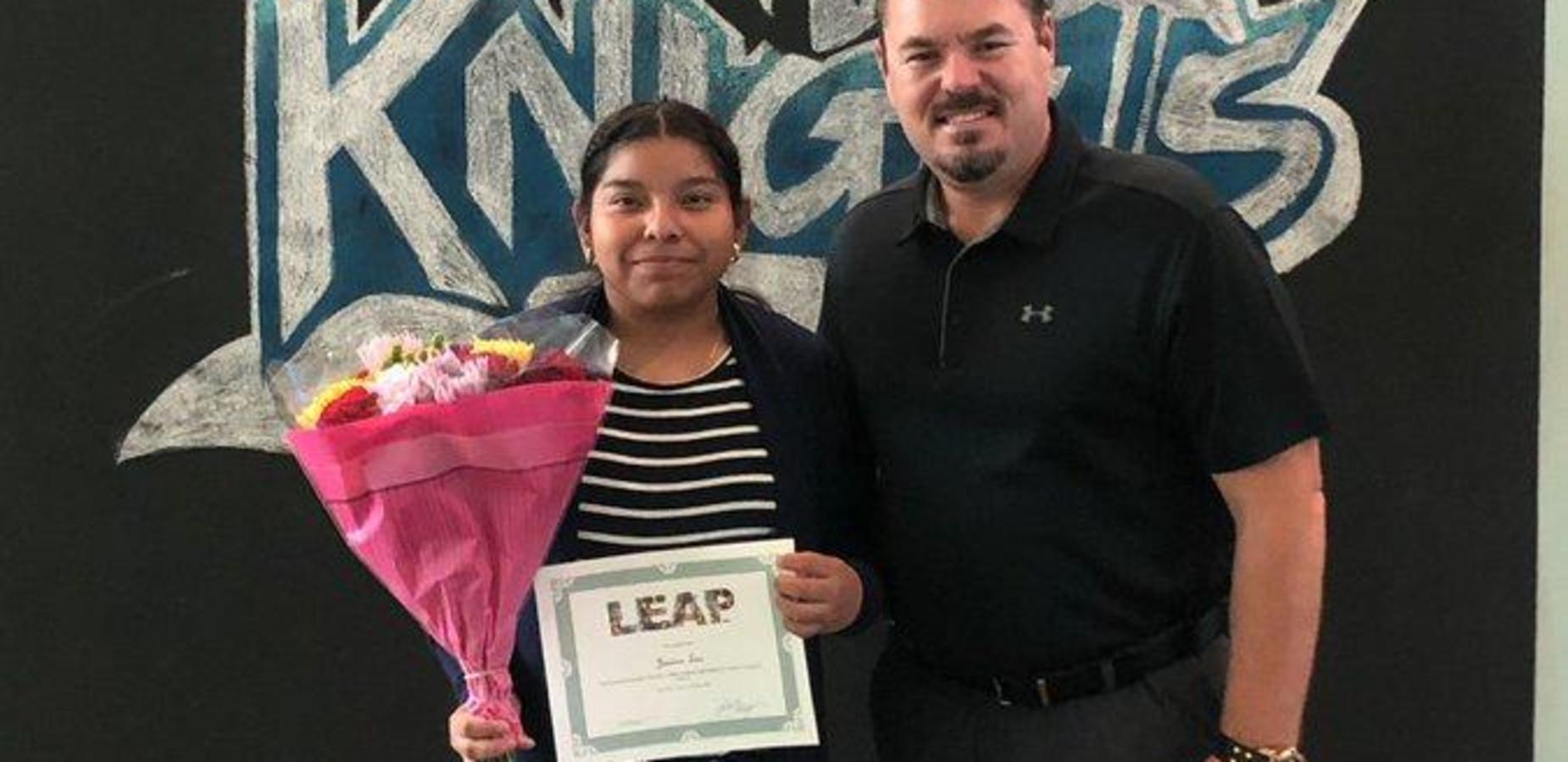 Congratulations to our LEAP student of the month for October, Jessica Lua, she exemplifies leadership and support for her school community. #LEAP #leapingintosuccess #ittakesavillage #proud2bepusd