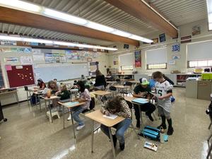 Sixth grade math class