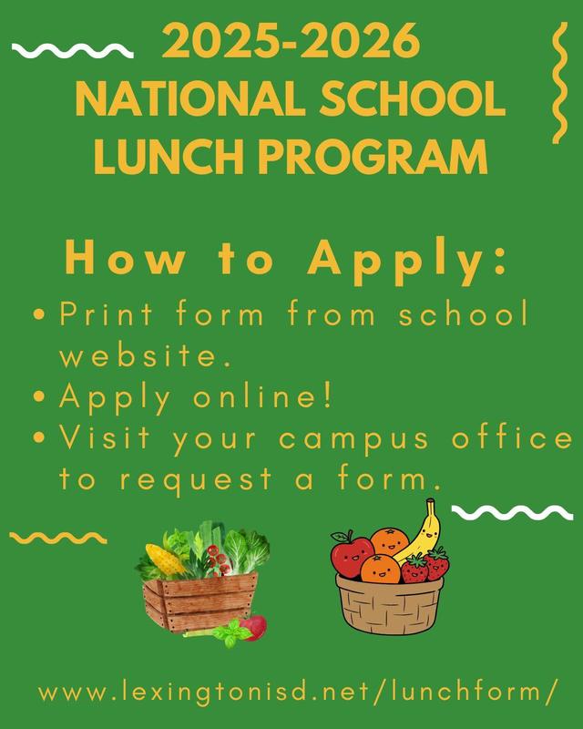 NSLP Lunch Program How to apply flyer
