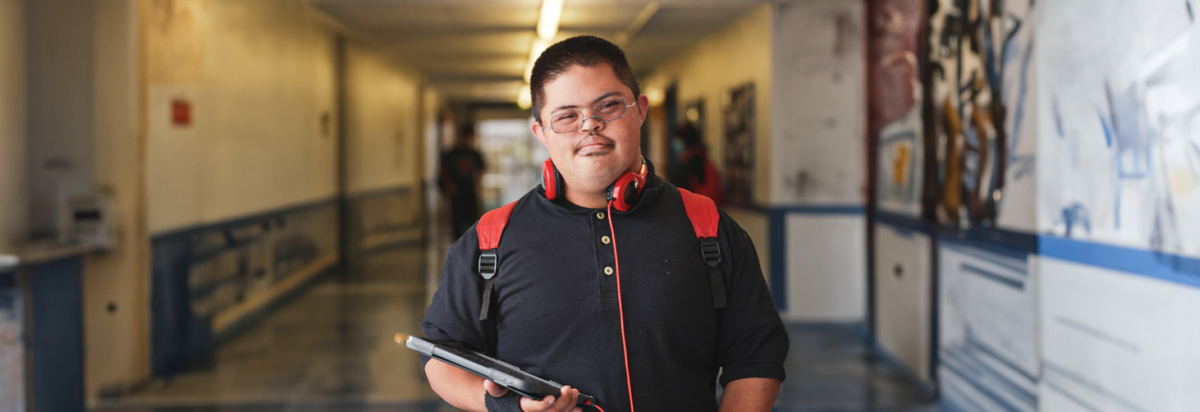 ESL student working with a classmate.