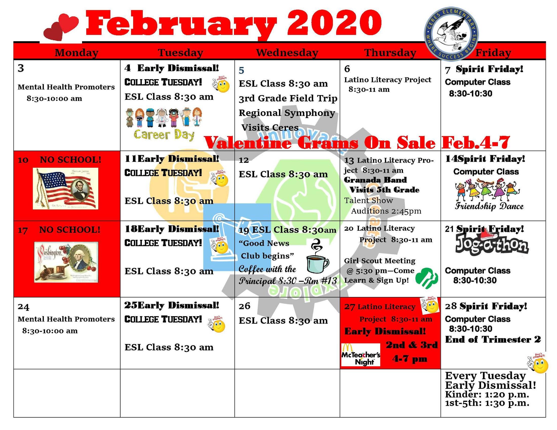 School Calendar Family Resources Ceres Elementary School School Calendar Family Resources Ceres Elementary School