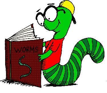 clip art of book worm