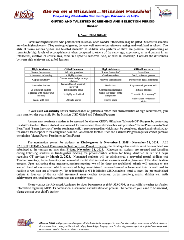 Kinder - Parent GT Nominations Featured Photo