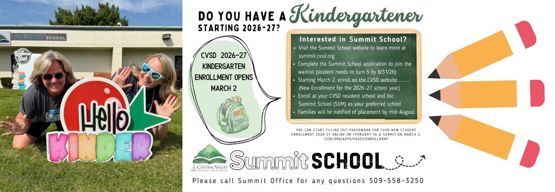 Kinder Enrollment 2026/27