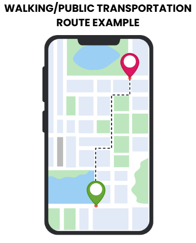 Walking/Public Transpo Example