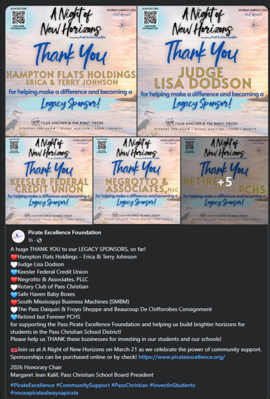 A huge THANK YOU to our LEGACY SPONSORS, so far!