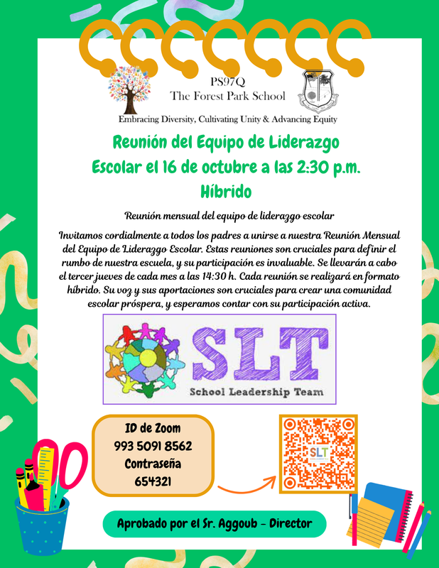 SLT Meeting with date and time in Spanish