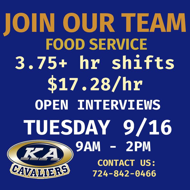 join our team - food service open interviews