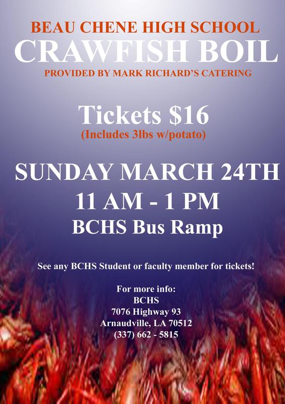 BCHS Annual Crawfish Boil Provided by Mark Richard's Catering