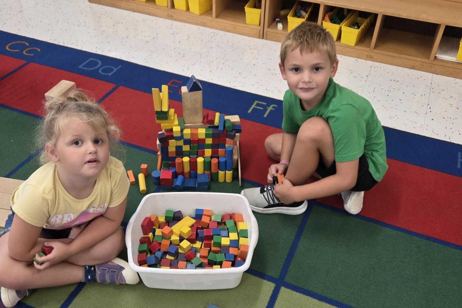 students playing