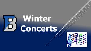 mage of text that says B Winter Concerts with and image of colorful music notes