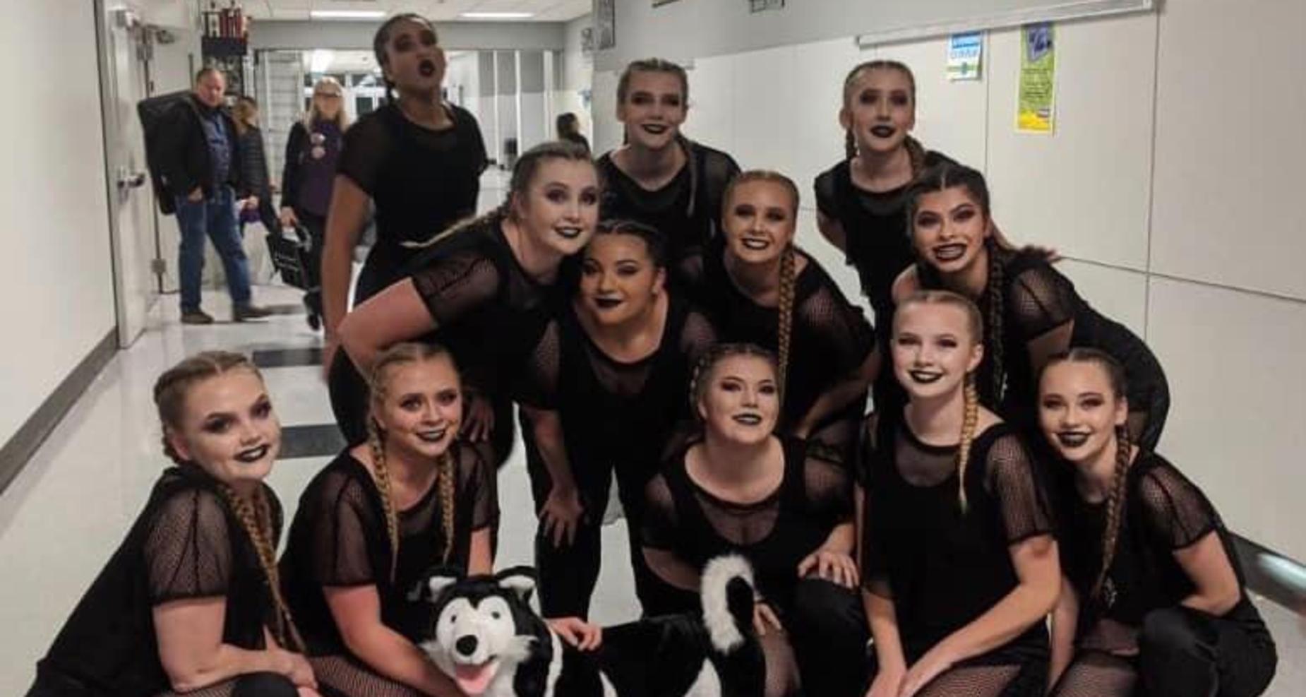 Dance Team with Husky