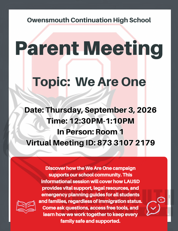Owensmouth Parent Meeting Flier