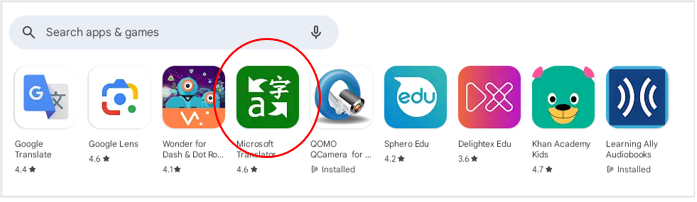 Microsoft Translator App 