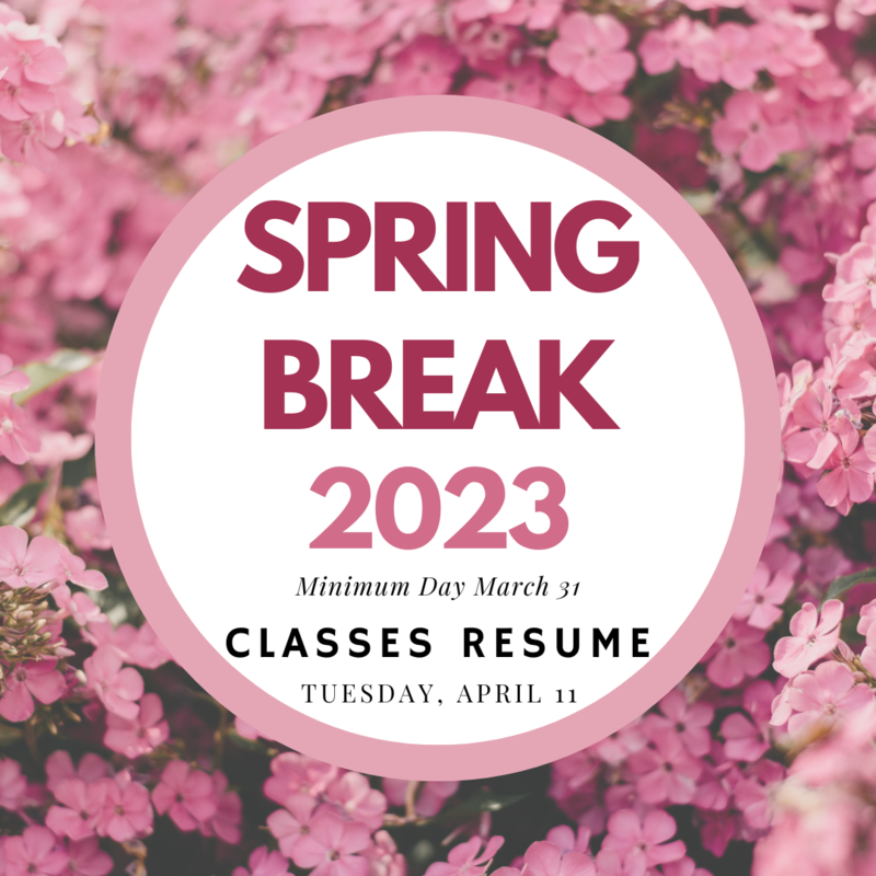 Spring Break Information Vacaciones De Primavera Greenfield Union