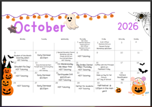 October Calendar
