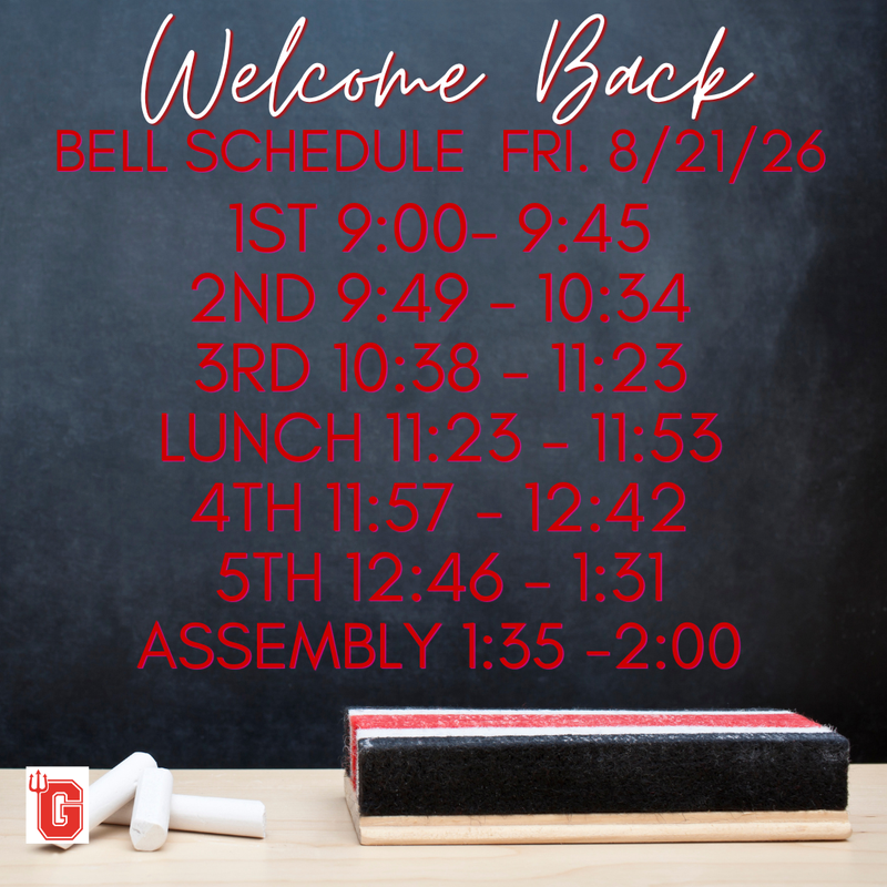 Bell Schedule for Friday 8/21 Featured Photo