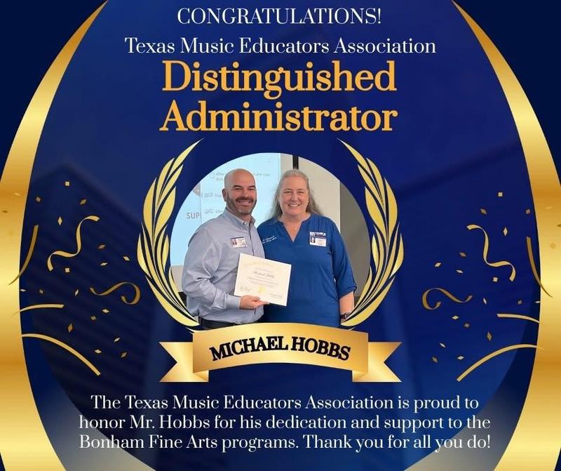 Michael Hobbs has been named a Distinguished Administrator by TMEA