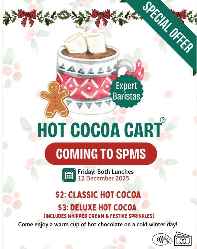 HOT COCOA CART ON FRIDAY 12/12