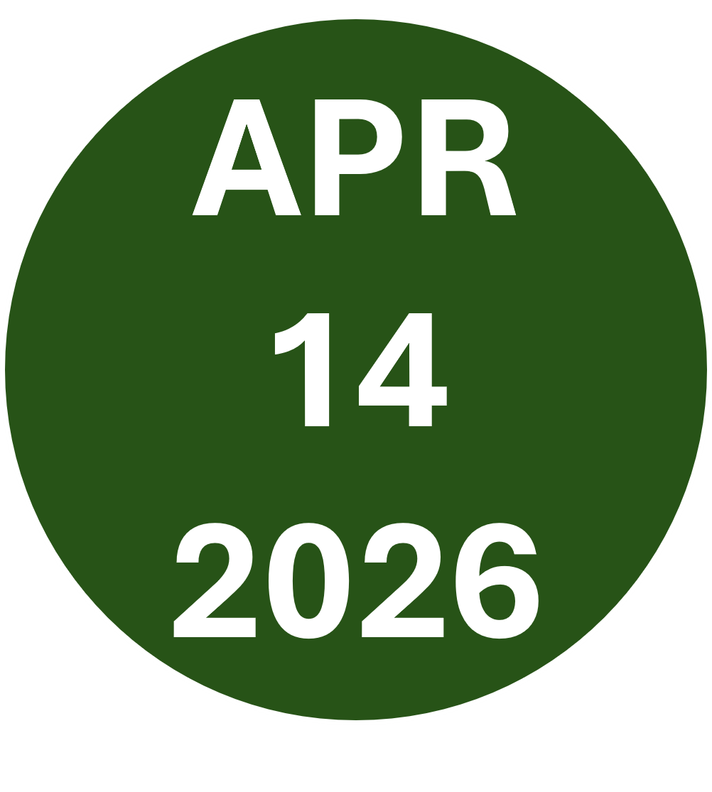CIRCLE WITH DARK GREEN AND APR 14 2026
