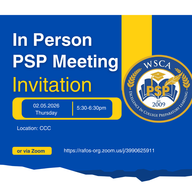 PSP meeting Thursday Feb. 5 2026