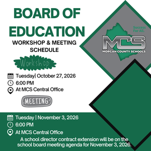 Upcoming Board of Education Workshop & Meeting Information