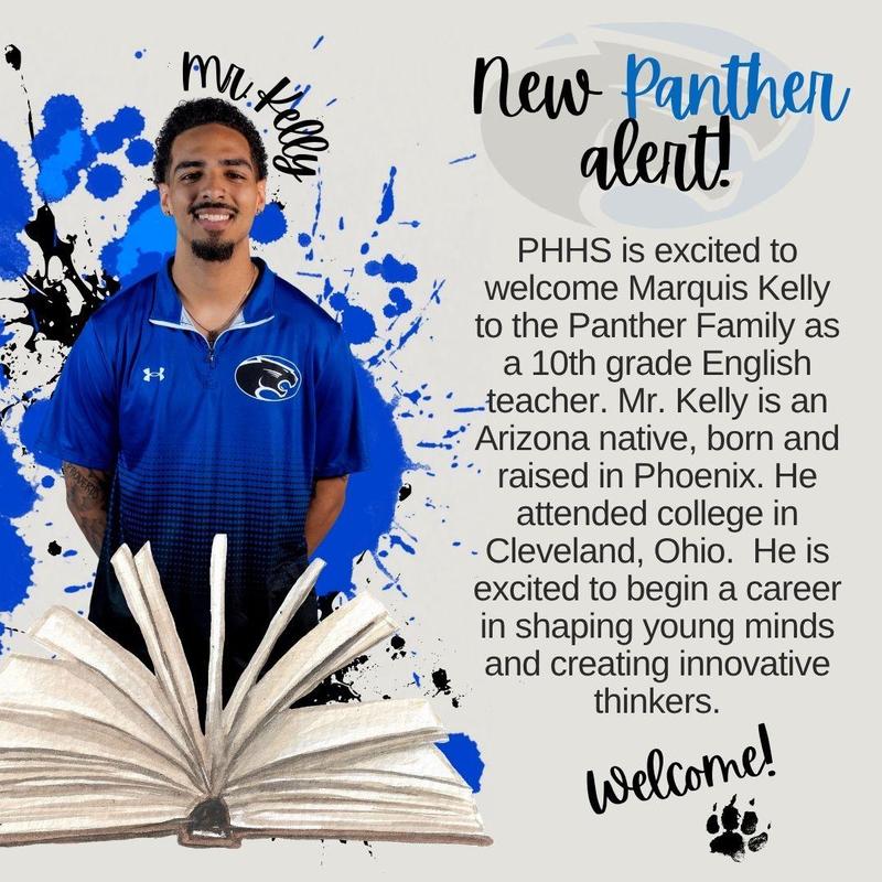 graphic with information about a new teacher