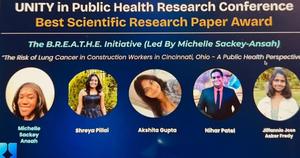 Image of the five scientific research writers from Ohio who won an award for their paper.